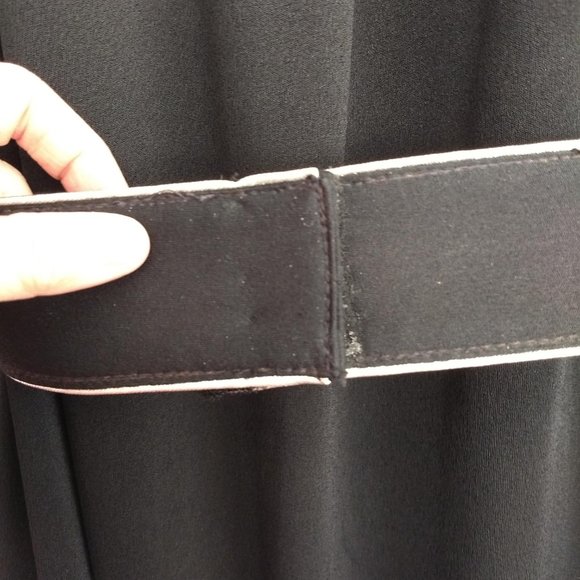 vintage 80s black midi party dress puffy leaf shoulder 🎈HOST PICK🎈x3 - Picture 5 of 14